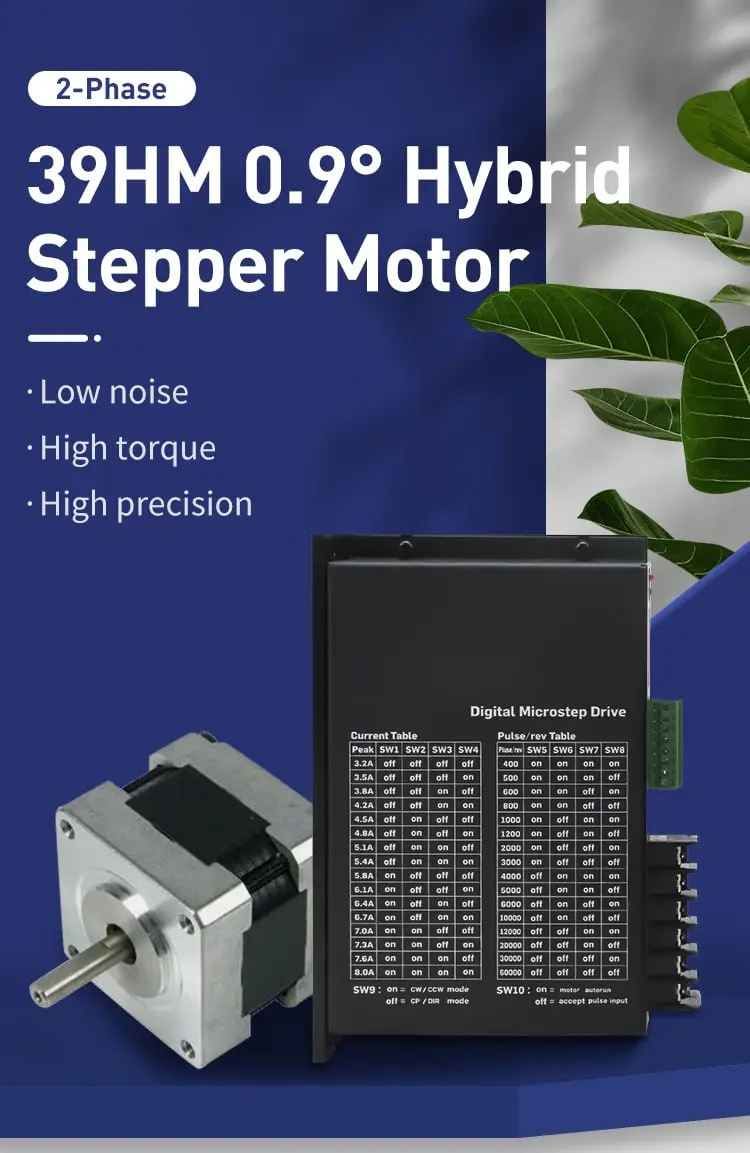 39mm 39HM 0.9° 2-phase stepper motor