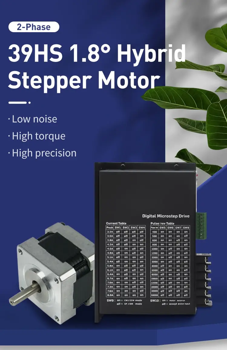 39mm 39HS 1.8° 2-phase stepper motor