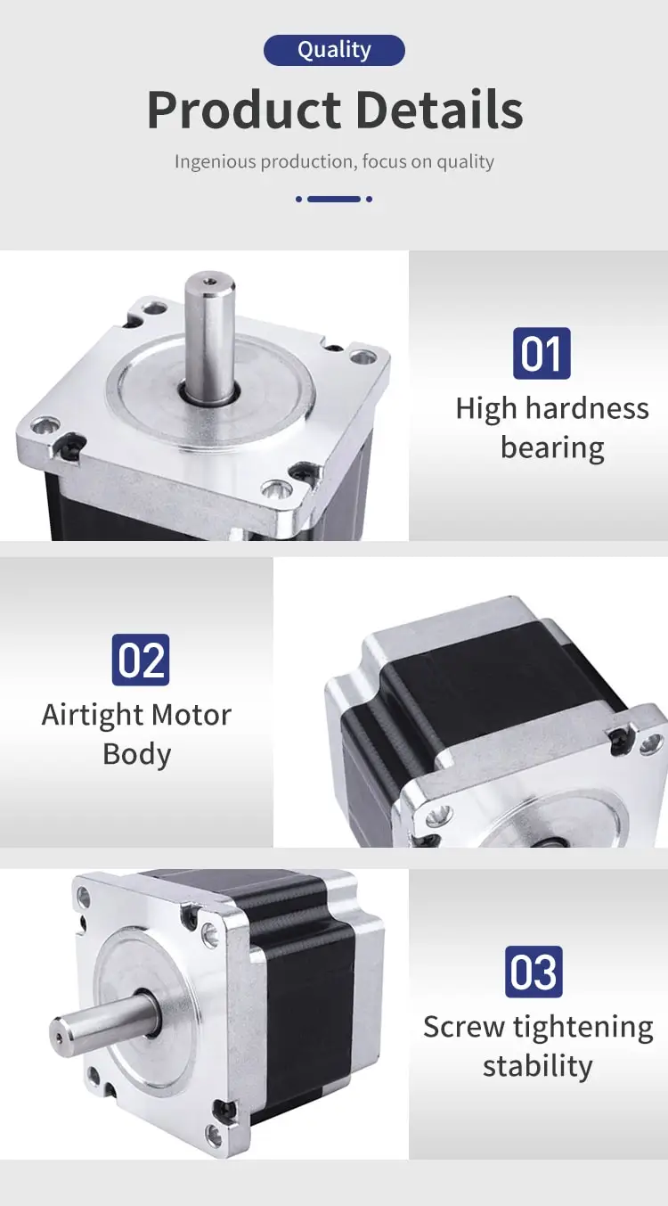 86mm 86HC 1.2° Three Phase Stepper Motor Details